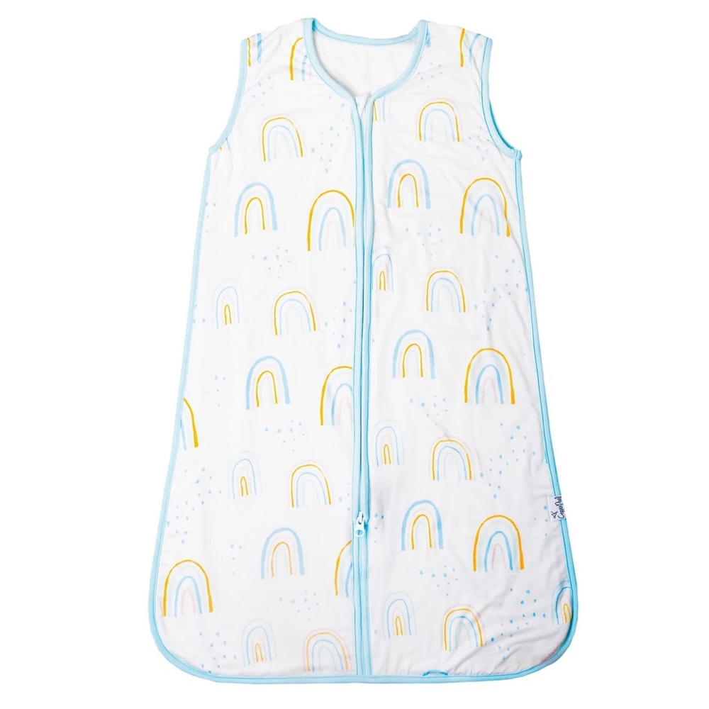 New 0-6M Copper Pearl gender neutral blue rainbow baby sleep sack